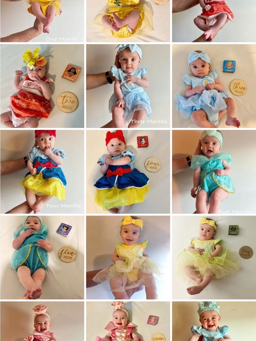 12 different Baby Girls Princess costume bundle